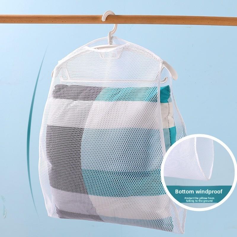 1/2 layer Pillow Drying Net Multifunctional Large Capacity Dryer Bags Organizer Hanging Pillow Drying Rack Outdoor Windproof