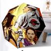 Cobra Kai Fashionable Automatic Opening/Closing Folding Umbrella. Portable and Foldable, Ideal for Gift, Travel, and Daily Use.