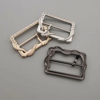 Fibbie alla moda a forma di serpente, bellissime fibbie rettangolari in metallo, accessori per cucire cinture da donna