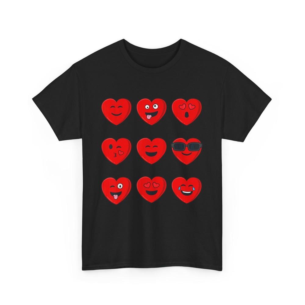 Valentines Day Silly Faces Hearts Funny Boys Girls T-Shirt Unisex T-Shirt L