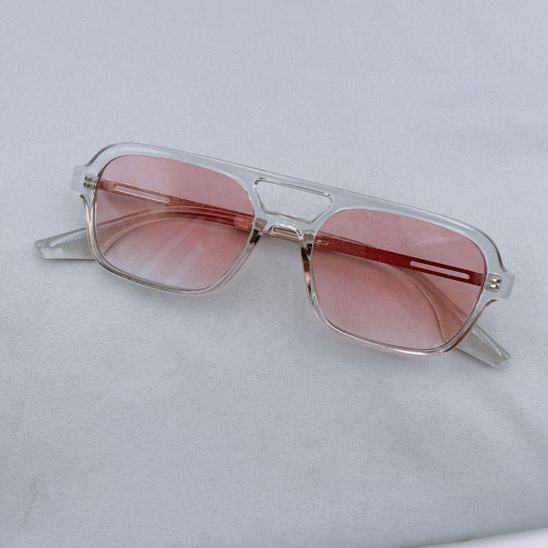 Retro Square Sunglasses Men Women Unisex Fashion Double Beam Trendy European American Style UV Protection
