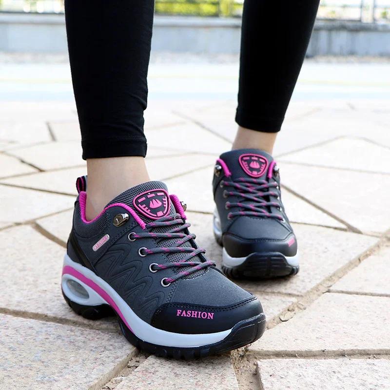 Women's Vulcanized Shoes Casual Comfortable High-quality Brand Lace Up Sports Shoes Luxurious Multifunctional New Hiking Shoes
