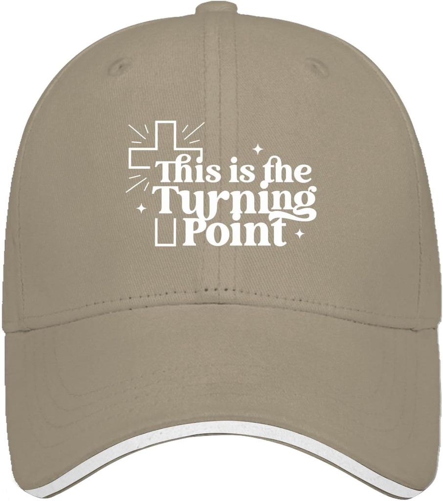 This Is The Turning Point Cross Graphic Baseball Cap Casual Polyester Adjustable Adult Headwear