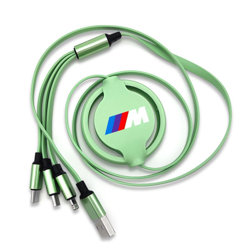 M LOGO 3 v 1 Micro Kabel Multi Nabíječka Auto Příslušenství Pro BMW X7 X3 X4 X5 X6 3 4 5 6 7 Série Z4 M M3 M5 M6 E38 E39 E46 E53 E60 E61 E64 E70 E71 E85