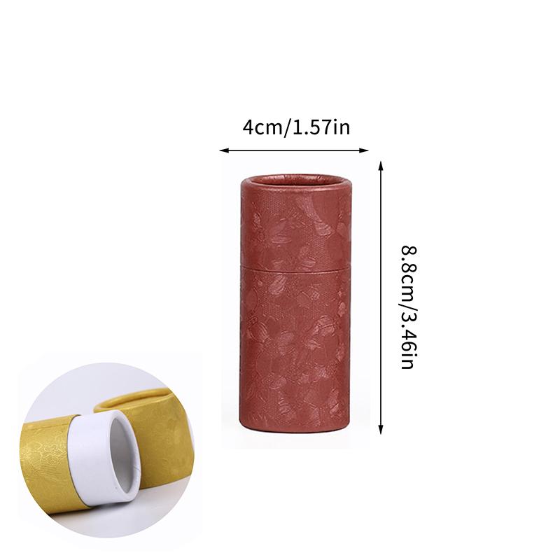 Kraft Paper Tube Jar 10ml 20ml 30ml Cylinder for Essential Oil Bottle Secure Packaging Box for Travel and Gift Wrapping