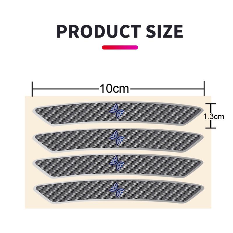 4PCS Fashion Logo Car Wheel Rim Hub Sticker Car Decoration For VW Volkswagen Jetta MK5 Golf Passat 3B7 601 171 Car Accessories