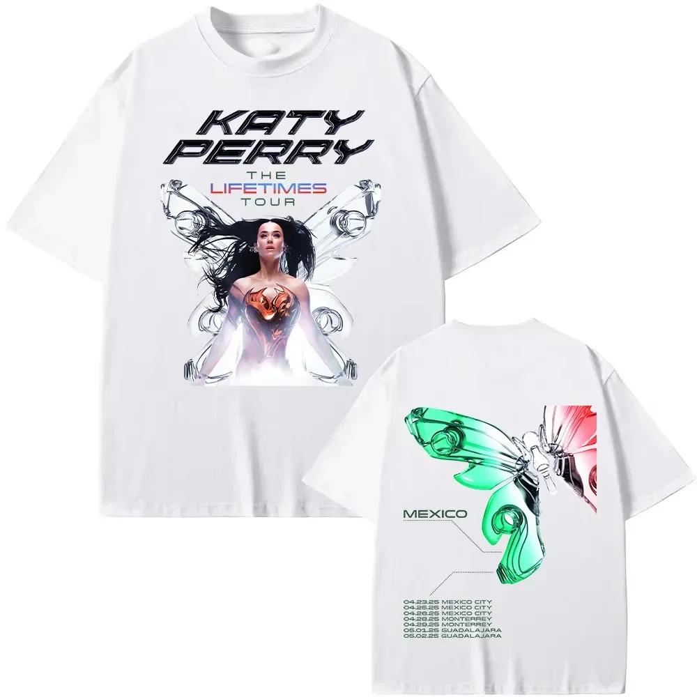 Katy-Perry The Lifetimes Tour T-shirt 2025 New Fashion T Shirt Women Men's Clothing Summer Cotton Tees Harajuku Aesthetic Tshirt