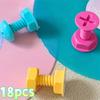 18pcs No Drill Wall Hooks with Screw Design Adjustable Contemporary Plastic Hooks for Hanging Clothes, Towels, Bedroom Decor Organization Easy Install