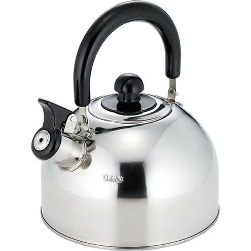 Kakusei Nilworka NW-06 Silver Whistling Kettle, 2.2L Capacity, Stainless Steel, High Heat Efficiency, Stable, Wide-Bottom Design, Easy To Clean, Induc