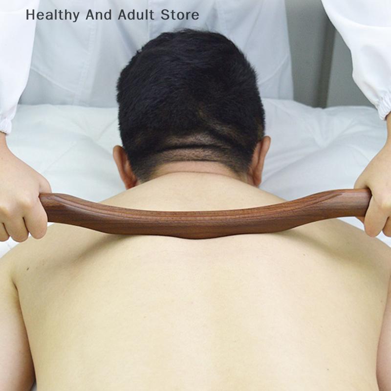 1PC Massage Guasha Scraping Stick Tools Back Shoulder Neck Waist Leg Massager Tools Natural Wood Fast Gua Sha