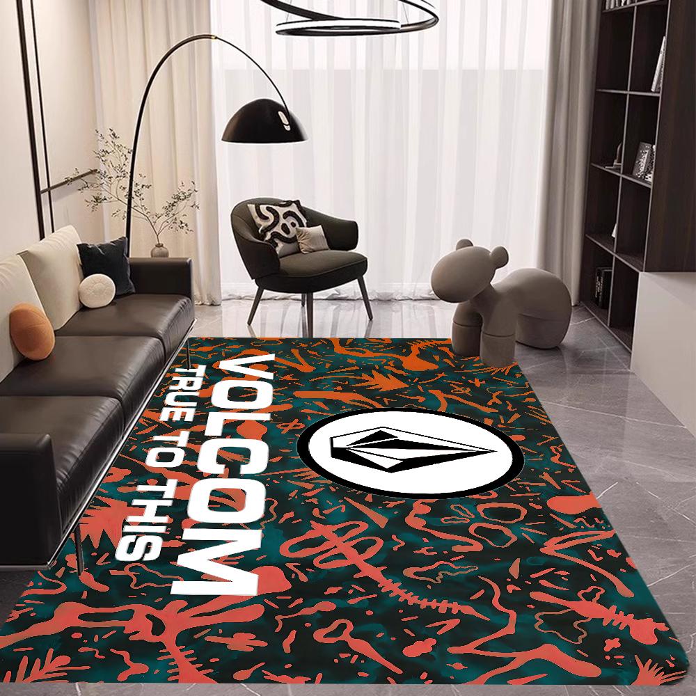Volcoms Logo Vorne Boden Tür Eingangsmatten Außen Bad Bodenmatte Rutschfest Waschküchenmatte Waschküchendekor Balkon Kind Wohnen