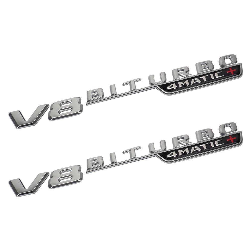 Silber cicisame 2 Stück V8 BITURBO Logo Auto Seite Kotflügel Aufkleber für Mercedes Benz AMG GT SLC CL GLS GL E Klasse W213 Buchstaben Abzeichen Zubehör Silber cicisame 2 Stück V8 BITURBO Logo Auto Seite Kotflügel Aufkleber für Mercedes Benz AMG GT SLC CL GLS GL E Klasse W213 Buchstaben Abzeichen Zubehör