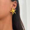 NEW BOHO EMBOSS STARFISH OCEAN HAWAII EARRINGS Dazan 2027 INS 18k Gold Plated Hypoallergenic Stainless Steel BIKINI Jewelry