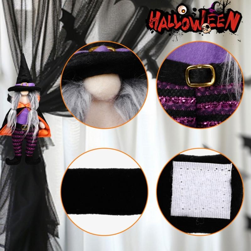 Festival Witches Frogs Design Curtain Holdbacks Easy Installation Halloween Party Supplies Homes Decors For Kids Adults Holiday Celebration