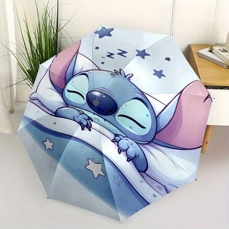 

Sleepy Stitch,Cartoon Character Automatic folding umbrella, 8 ribs portable foldable design, best choice for business and going out, birthda