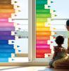 DECOWALL 27-Piece Rainbow Colored Pencil Static Window Stickers, Reusable Waterproof Glass Decals for Kids Room & Home Decor, No Adhesive, DIY Vinyl