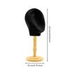 HeadShaped Display Mannequin Versatile Hat and Hairpiece with Wooden Foundation Pinin