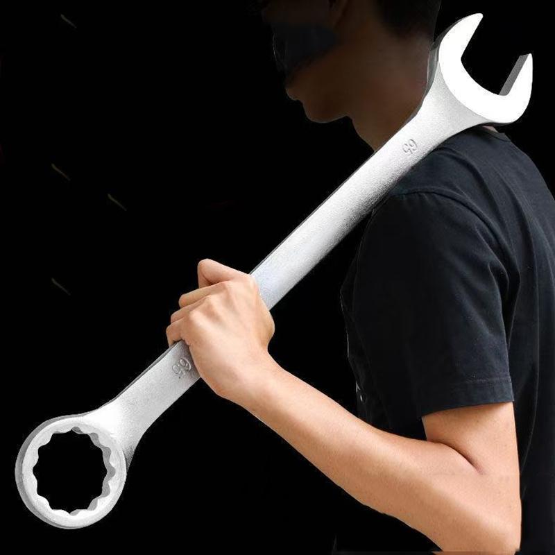Large Dual-Purpose Wrench Double Headed Plum Blossom Opening Dumb Wrench Car Self-Defense Wrench 42 43 46 50 55 60
