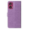 For Motorola Edge 50 Fusion 5G/G96 5G Case Butterfly Floral Imprint Wallet Stand Leather Phone Cover
