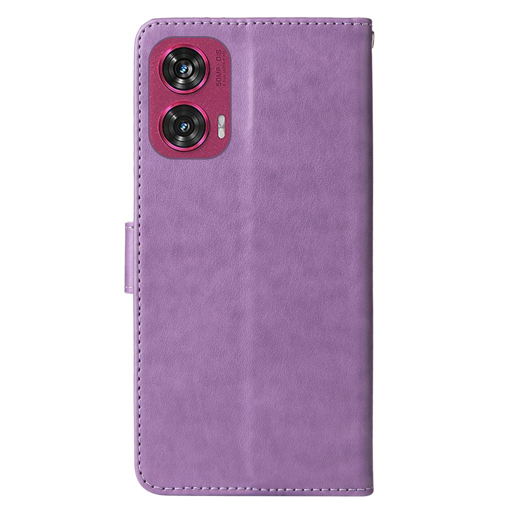 For Motorola Edge 50 Fusion 5G/G96 5G Case Butterfly Floral Imprint Wallet Stand Leather Phone Cover