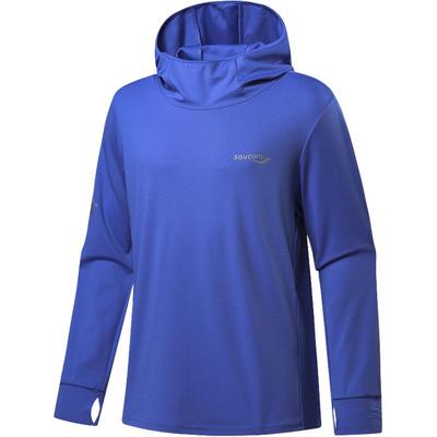 Hooded Pullover Casual Long Sleeve Sweatshirt Men Sweatshirt SC2230122A-BL02
