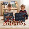Collectible Doll Ornaments Red Bird Christmas Advent Calendar, 24 Unique Miniature Desk Decor Figurines, Tree Hanging for Holiday Gifts Calendar
