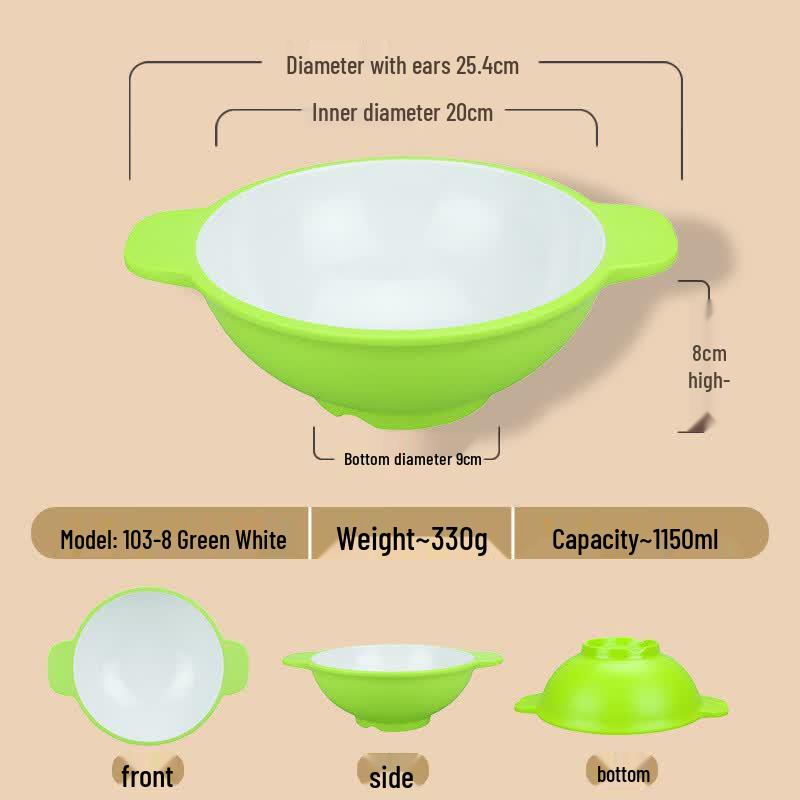 Di Ruien Melamine Double-Handle Serving Bowl