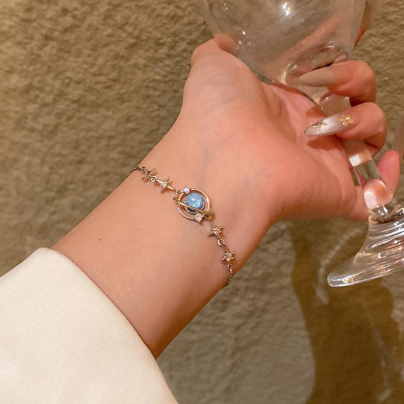 Light Luxury Niche High-end Pearl Bracelet Women's Korean Style Fashion Elegant Flash Zircon Love Bracelet Crystal Bracelet