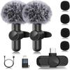 K3 Dual Channel 2.4G Wireless Lapel Microphone for Mobile Phones - Ideal for Recording, Video, and Live Streaming.