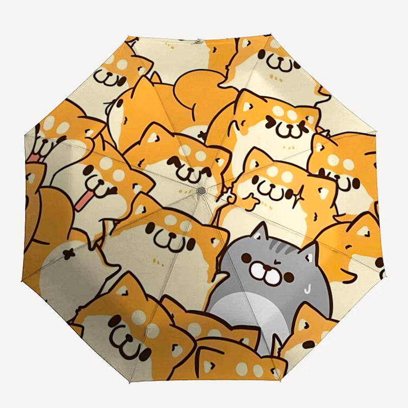 

1pc Cats Kitten Automatic Open/Close Umbrella Compact Folding Umbrella, All-Season Portable Umbrella for Women/Men F1124087