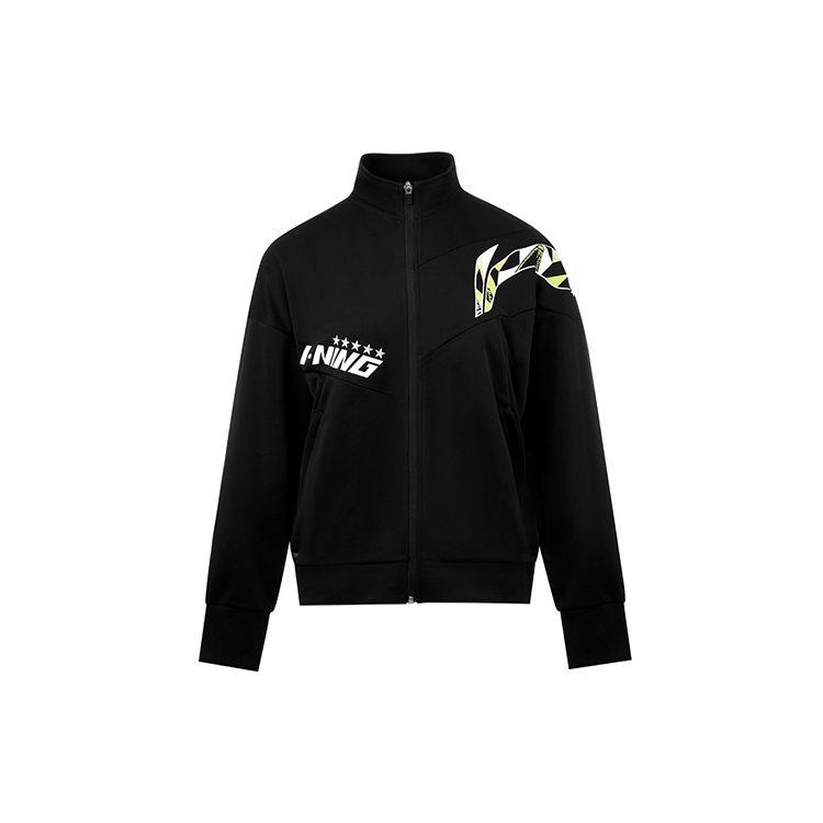Li Ning Jackets Women's Black Stand Collar Moderate Other AWDS364-1