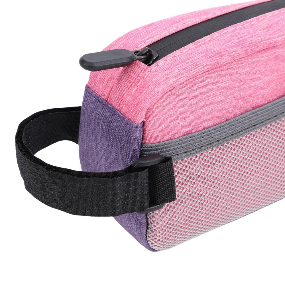 Sac de Guidon Amovible pour Vélo Sac Triangle Polyester pour Cadre de Vélo Rangement Outils de Réparation Vélo