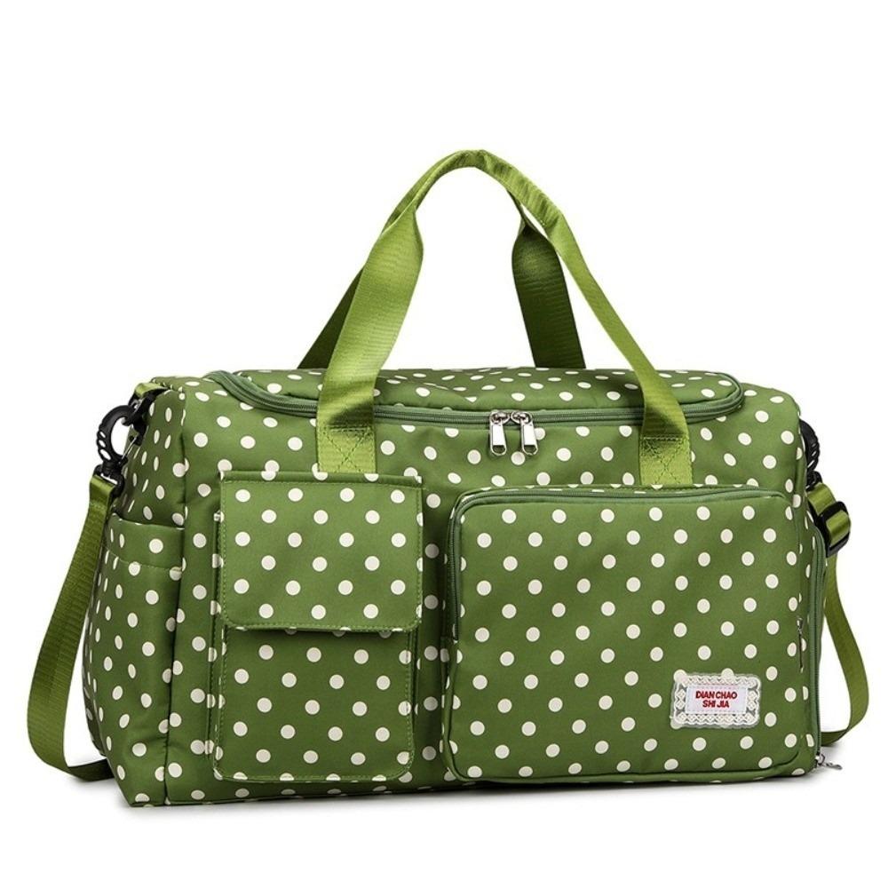 Oxford Cloth Travel Duffle Large Capacity Travel Luggage Bag Polka Dot Travel Handbag  Short Travel