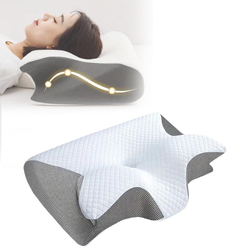 Comfortable Memory Foam Neck Pillow For Home Sleep With Supportive Design And Ergonomic Shape