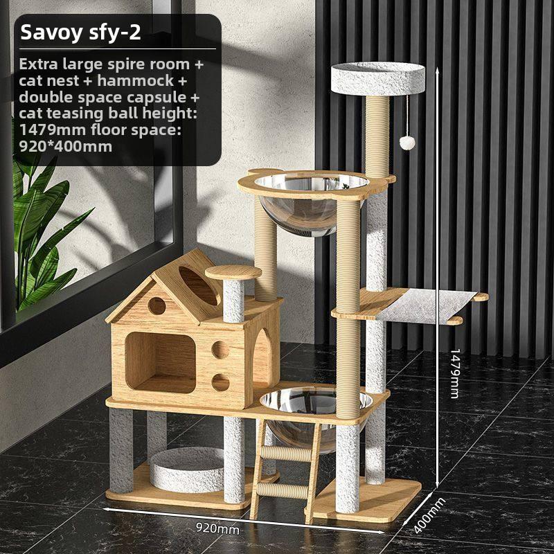 Cat climbing frame, cat house, cat tree, multi-level luxury climbing pillar cat villa