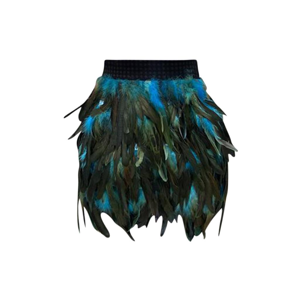 Dámské Módní Sexy Módní Peří Make-up Plesové Vystoupení Šaty Sukně