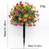 Artificial Topiary Ball Flowers For Outdoors Planters, Spring Decoration with Spike, UV Resistant Faux Summer Plants, Fake Bushes Indoor Decor