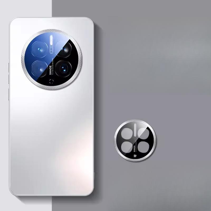 Suitable for Huawei Mate60Pro Phone Case, Frosted Glass, Mate50 Protective Case, Anti-drop Metal Ring Lens Film