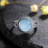 CopperRings With 10MM Round Natural Moonstones Women's Wedding Party Anniversary Fine Jewelry Ring