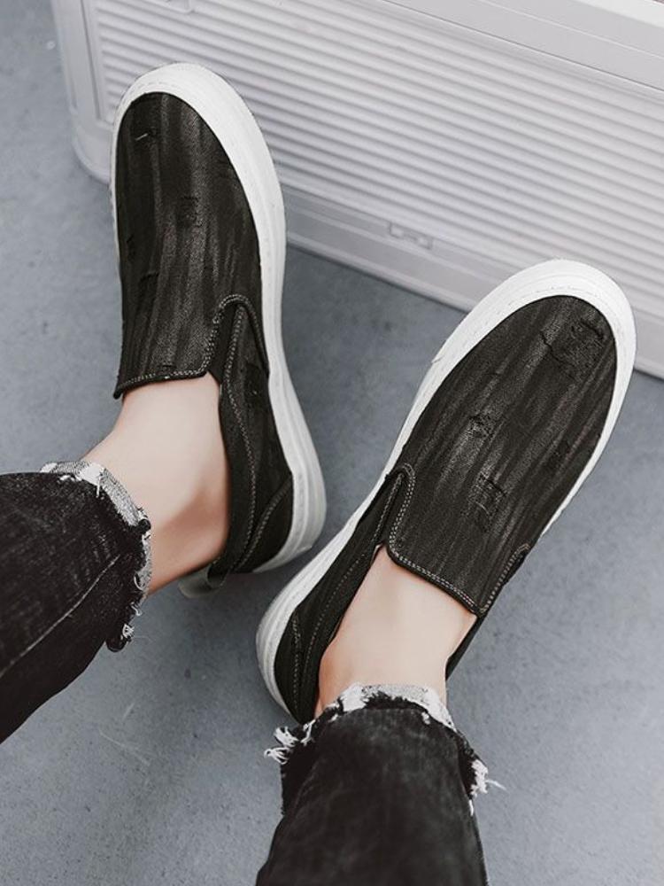 Male Shoe Korean Style Non Slip Work Men's Casual Shoes Canvas New In Elegant Designer Luxury Promotion Hiking Retro Sneakers