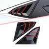 Louver For Honda Civic 2016- BodySide Air Vent Window Cover Gloss Black Red