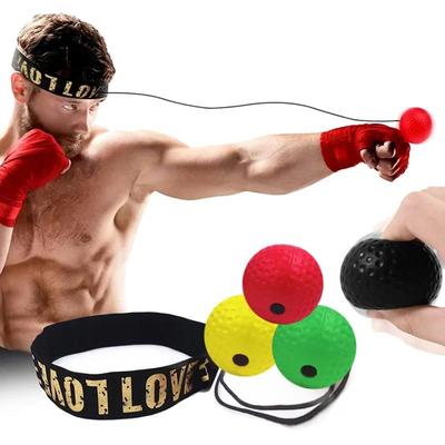 Boxerský reflexní míček Více úrovní obtížnosti Boxerský míček s čelenkou Ideální pro reakci Agilitu Rychlost úderu Bojové dovednosti