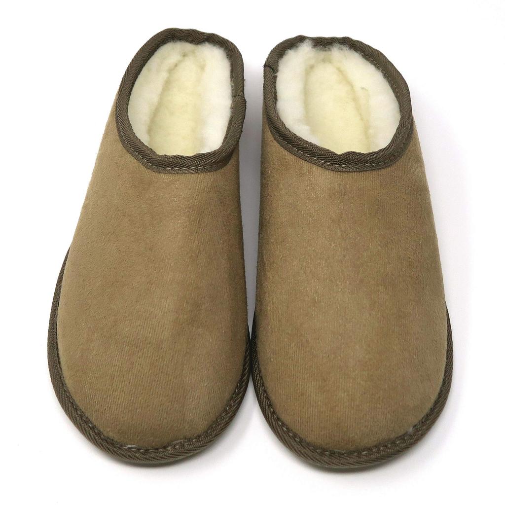 FURFURMOUTON Washable Nordic Natural Wool Sheepskin Made from Natural Australian Merino Indoor and Guest Size L Slippers, Slippers, 100% Wool, Unisex,
