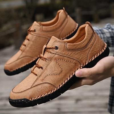 High Quality Men Shoes Fashion Handmade Leather Shoes Fashion Outdoor Casual Shoes Lace Up Oxford Footwear Men Leather Sneakers