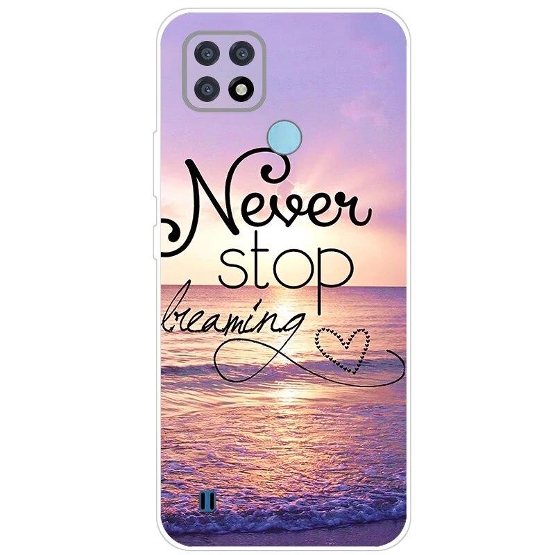 Realme C21 Hülle 6.5'' Klar Silikon Fudnas Weiche TPU Hülle Für Realmi C21 2021 Hülle C 21 Handyhüllen Rückseite RealmeC21 Bumper