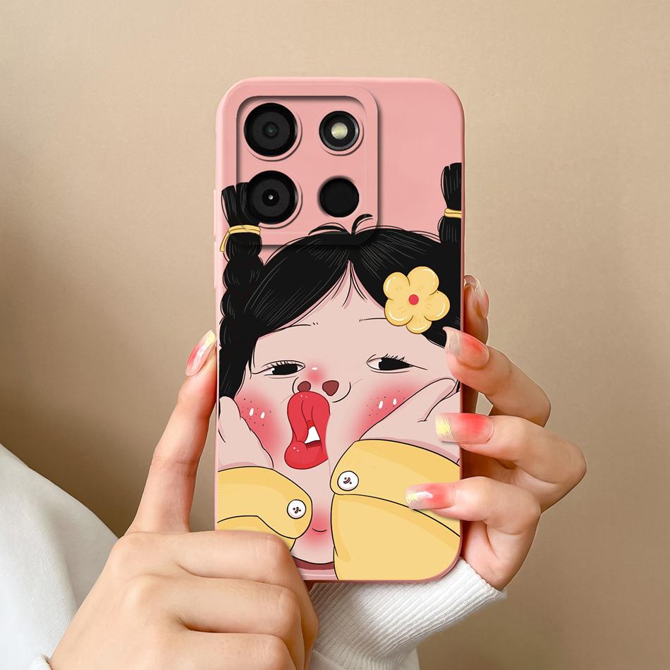 For Itel A60 A60S Case Cute Design Soft Liquid Silicone Shockproof Bumper For Itel A60 S Camera Protection High Quality Fundas
