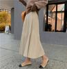Korean Knitted High Waist Long Skirt for Women Thick Streetwear A-line Skirts Elegant Casual Skirt Autumn Winter