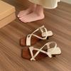 Fashion high-heeled sandals women's summer new open-toed single shoes gentle strap sandals