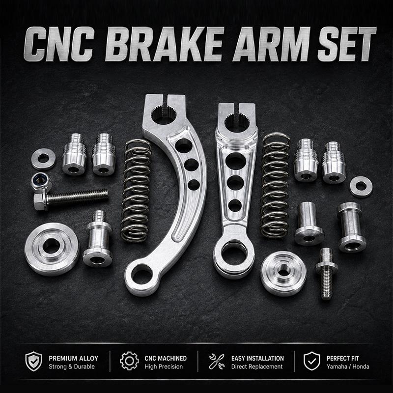 CNC Motorcycle Brake Arm Set Lightweight High Strength Alloy Universal Modification Part for Brake System Upgrade