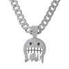 Alloy Supply Hip Hop Cuban Chain Full Diamond Coldfaceemoji Emoji Pendant Jewelry